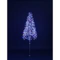 Queens Of Christmas 6 ft. LED Tree with Silver Frame, Red, White & Blue LED-TR3D06-LRWB